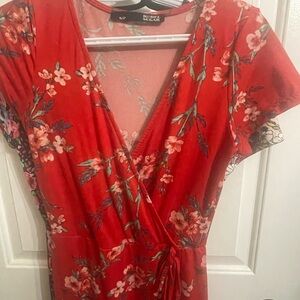Maxi faux wrap dress like new size small